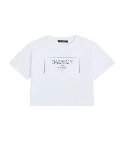 Balmain Kids' Logo T-shirt In White