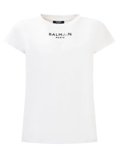 Balmain Kids' Logo T-shirt In White
