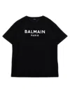 Balmain Logo T-shirt In White/black