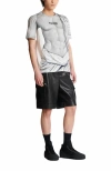 Balmain Front Graphic Round Neck T-shirt In Gray