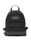 Balmain Logo-tag Cotton Backpack In Black