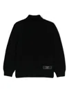 Balmain Logo-tag Wool Jumper In Black