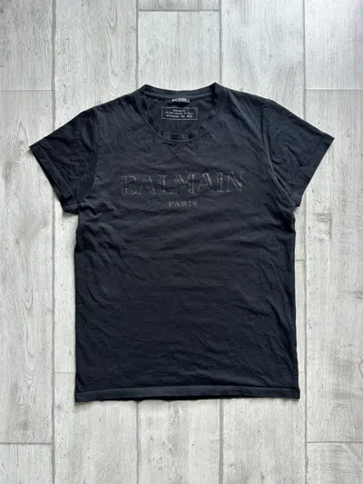 Pre-owned Balmain Logo Tee Black