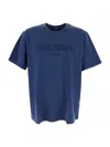 Balmain Loose Ss T-shirt Clothing In Blue