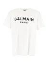 Balmain Printed Cotton T-shirt In White