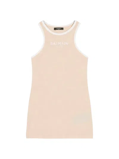 Balmain Kids' Logo Top In Pink