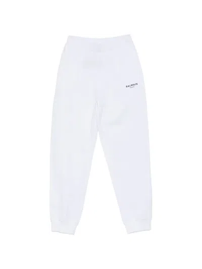 Balmain Logo Track Pants In White