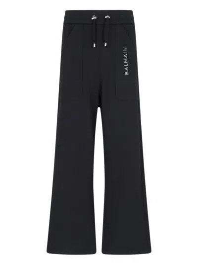 Balmain Logo Tracksuit Bottoms - Black