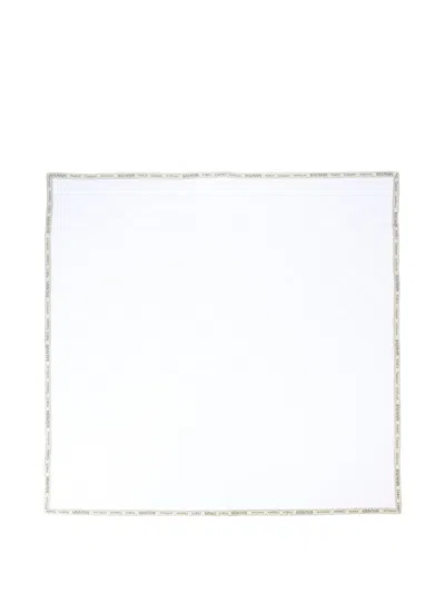 Balmain Logo-trimmed Quilted Blanket In White
