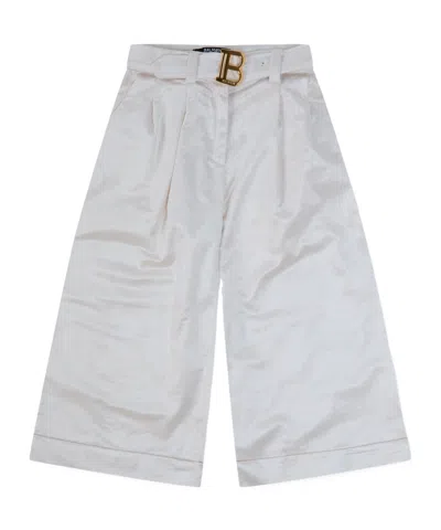 Balmain Logo Trousers Infants In White