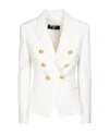Balmain Wool Grain De Poudre 6 Button Blazer