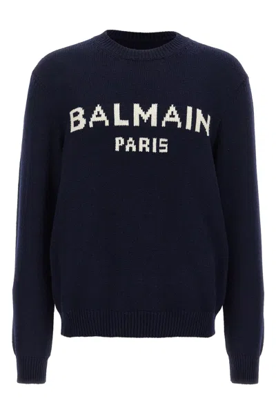 BALMAIN LOGO WOOL SWEATER