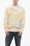 Balmain Logoed Sweatshirt With Distressed Trims In Multi