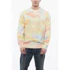 Balmain Logoed Sweatshirt With Distressed Trims In Multi