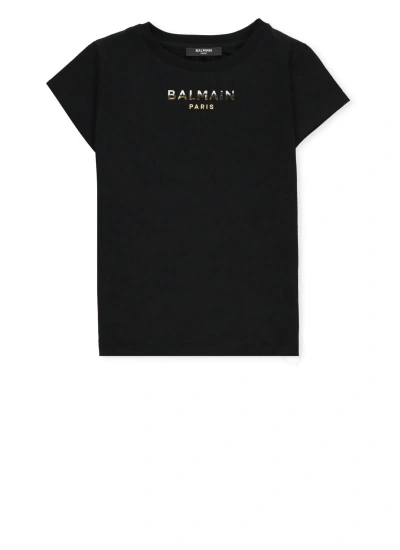 Balmain Logoed T-shirt In Black