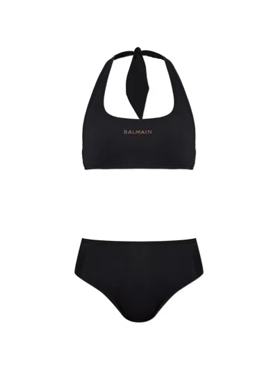 Balmain Logo-embellished Bikini In Multi