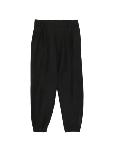 Balmain Kids' Logo-embroidered Trousers In Black