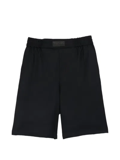 Balmain Kids' Logo-patch Shorts In Black