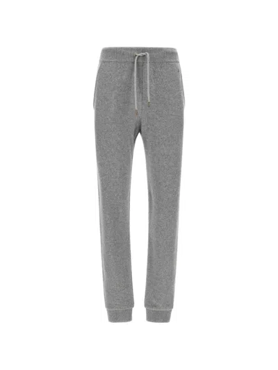 Balmain Logo-plaque Track Pants In Gray