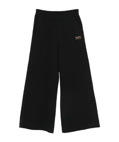 Balmain Logo-plaque Trousers In Black