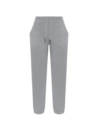 Balmain Logo-plaque Wool Track Pants In Grey