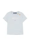 Balmain Logo-print Buttoned T-shirt In Blue