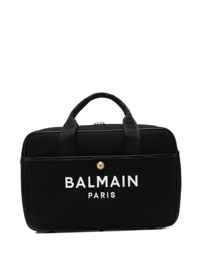 Balmain Logo-print Changing Bag In Black