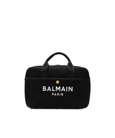 Balmain Logo-print Changing Bag In Black
