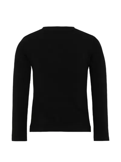 Balmain Kids' Logo-print Long-sleeve T-shirt In Black