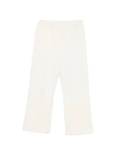 Balmain Kids' Logo-print Pintuck-detail Trousers In Neutrals