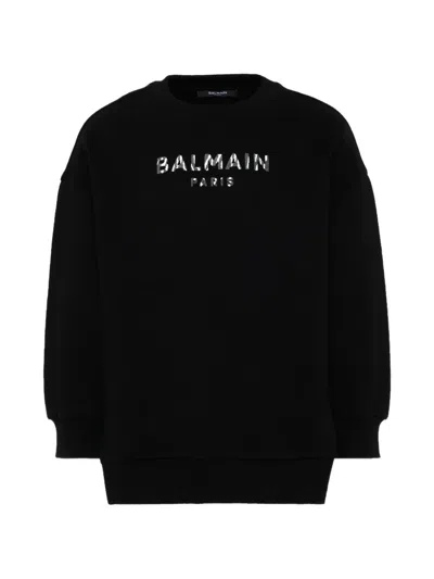 Balmain Kids' Logo-print Sweatshirt In Black
