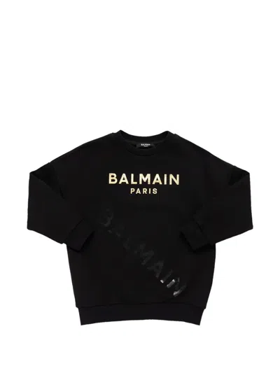 Balmain Kids' Logo-print Sweatshirt In Blue