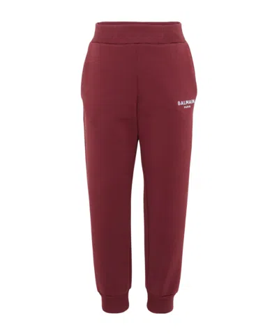 Balmain Logo-print Track Pants In Brown