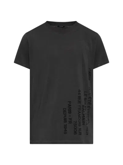 Balmain Logo-print T-shirt In Animal Print