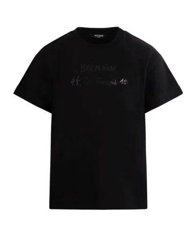 Balmain Logo-print T-shirt In Black