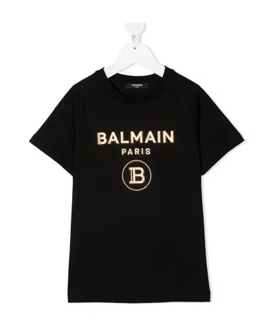 Balmain Logot-shirt In Black
