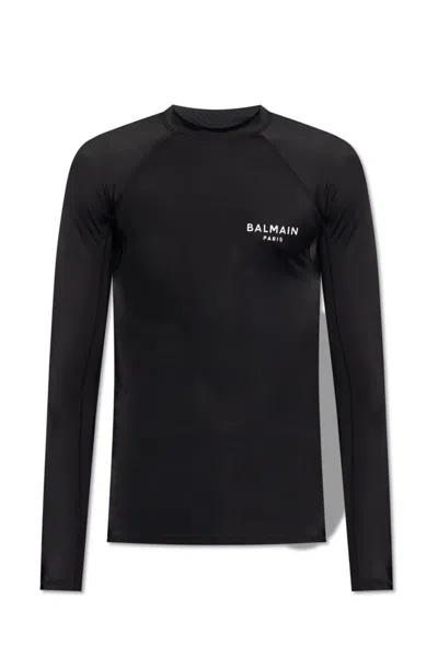 Balmain Logo-print T-shirt In Black