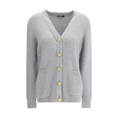 BALMAIN BALMAIN LONG CASHMERE CARDIGAN WITH WOMEN'S BUTTONS
