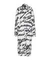 Balmain Love Letter Reversible Coat In White