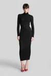 Balmain Long Dress In Black