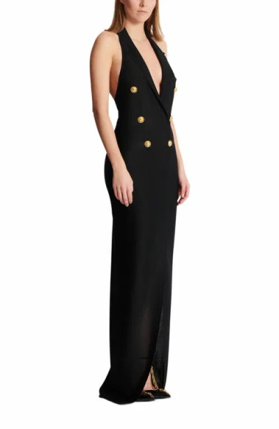BALMAIN BALMAIN LONG HALTERNECK KNIT DRESS