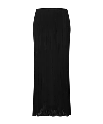 Balmain Long Maxi Skirt In Black