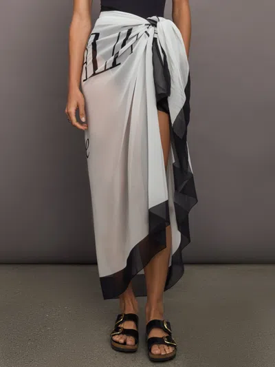 Balmain Long Pareo In White