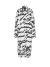 Balmain Love Letter Reversible Coat In Multi