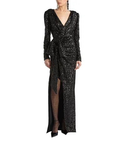 Balmain Long Sequinned Dress In Animal Print