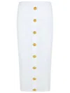 Balmain Long Skirt In White Viscose Blend Women
