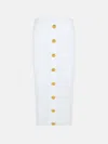 Balmain Long Skirt In White Viscose Blend
