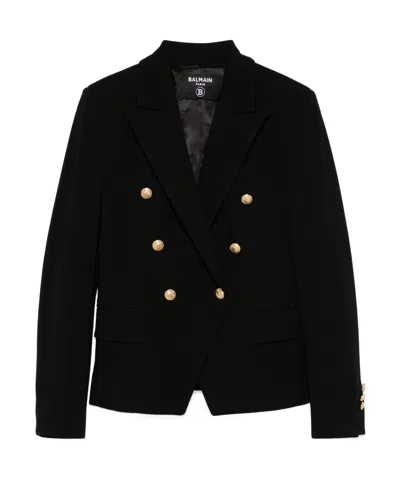 Balmain Long Sleeve Blazer In Black