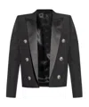 Balmain Long Sleeve Blazer In Black