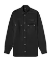Balmain Long-sleeve Button-up Shirt In Black